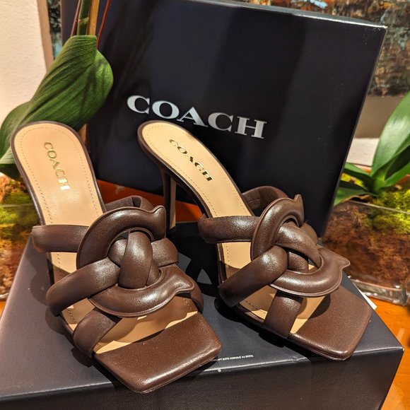 Coach Kellie Leather Sandal Size 10 New in Box - Picture 1 of 5